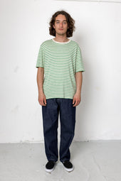 Barrel Leg Jean Raw Denim