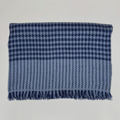 Woven Houndstooth Cashmere Scarf In And Grey