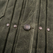 Riders Jacket Heavy Waxed Canvas Olive Alpaca