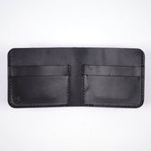 Golden Age Supply Co Premium Italian Leather Black Bi Fold Wallet