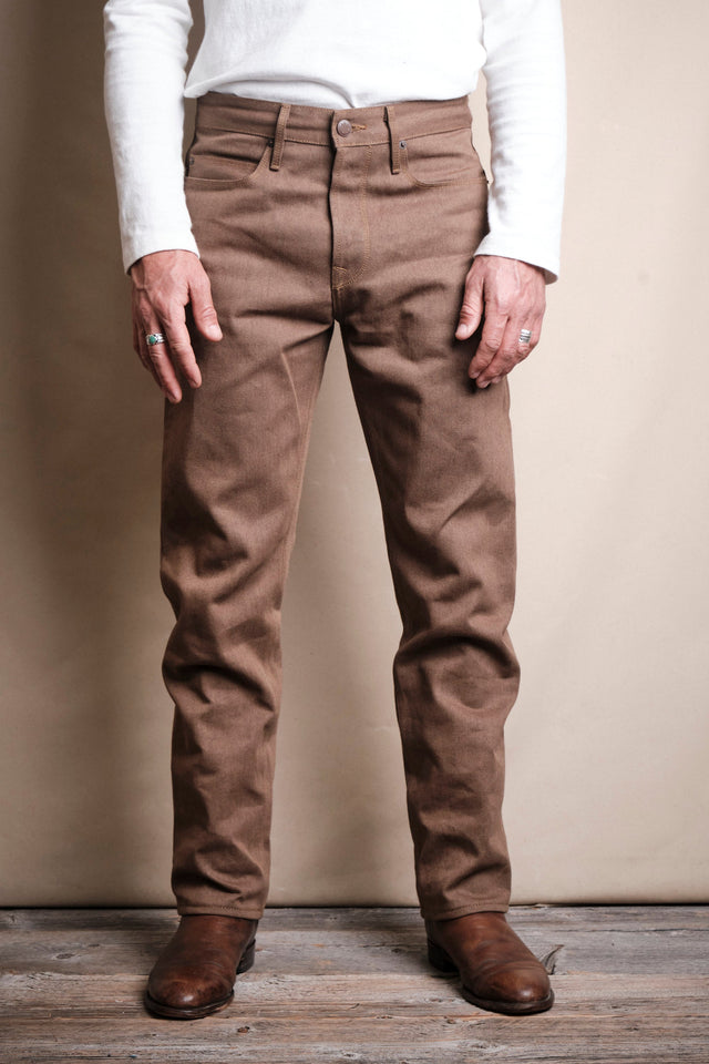 Portola Classic Taper 15 Ounce Brown Denim