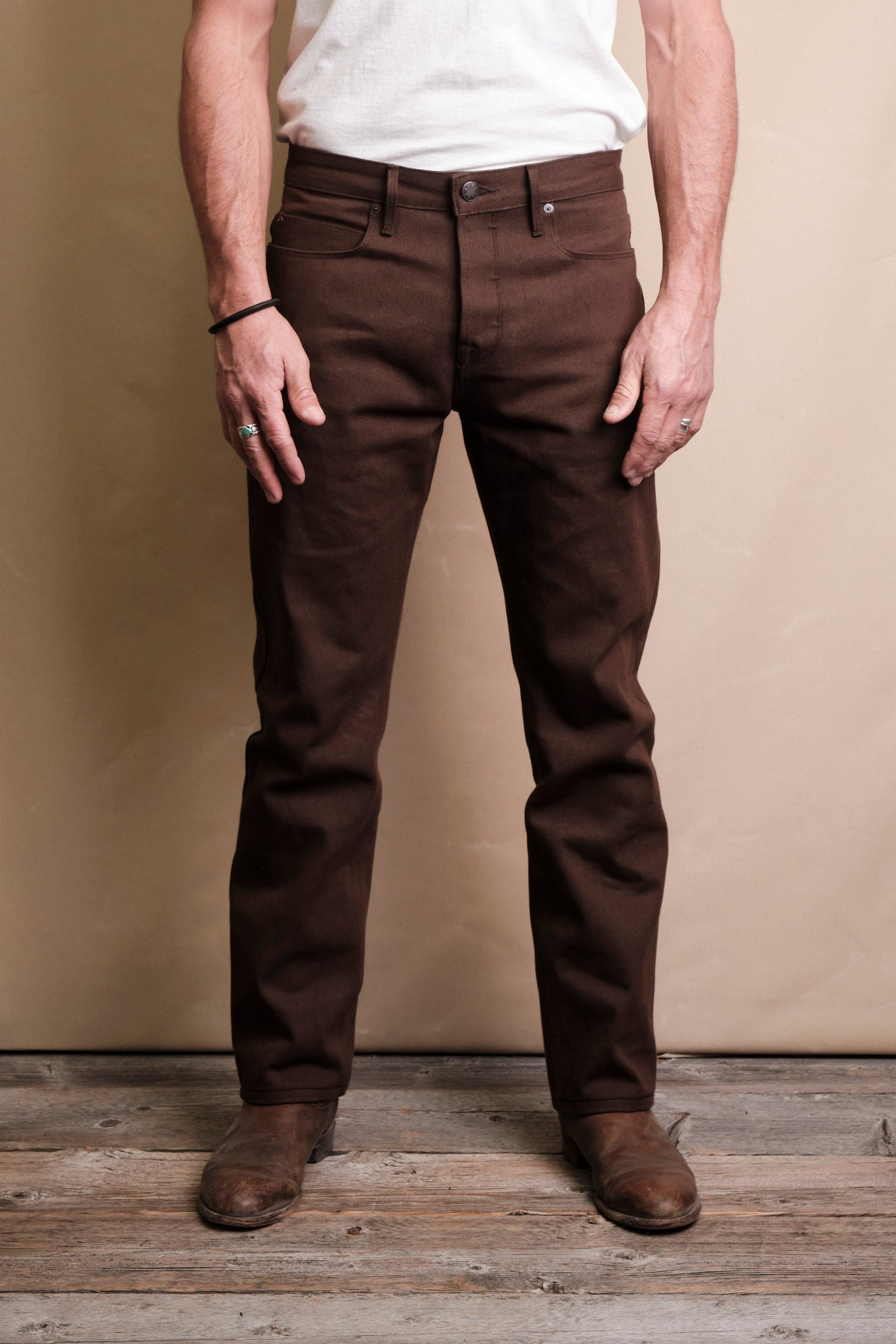 Trabuco Classic Straight 15 Ounce Dark Brown Denim