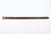 Codina Leather Nos Vintage Brass Buckle Embossed Belt Brown