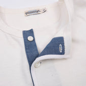 13 Ounce Henley L/S White