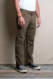 Workers Chino Slim Fit 14 Ounce Slub Army Green