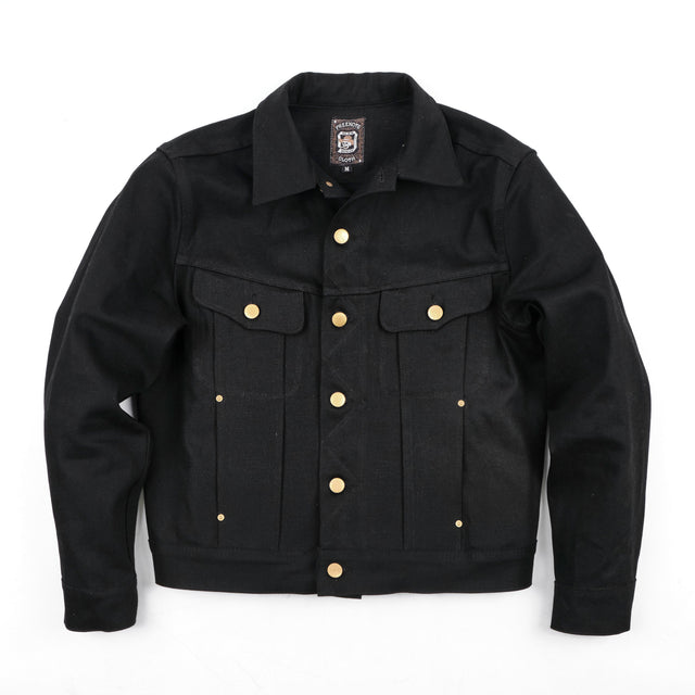 High Low 14 Ounce Black Denim