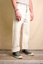 Ortega Pant 13 Ounce Natural Herringbone