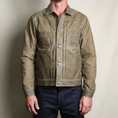 Riders Jacket Waxed Canvas Tobacco Red Interior