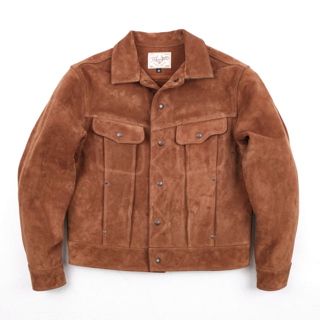 High Low 1.4mm Tobacco Suede Jacket