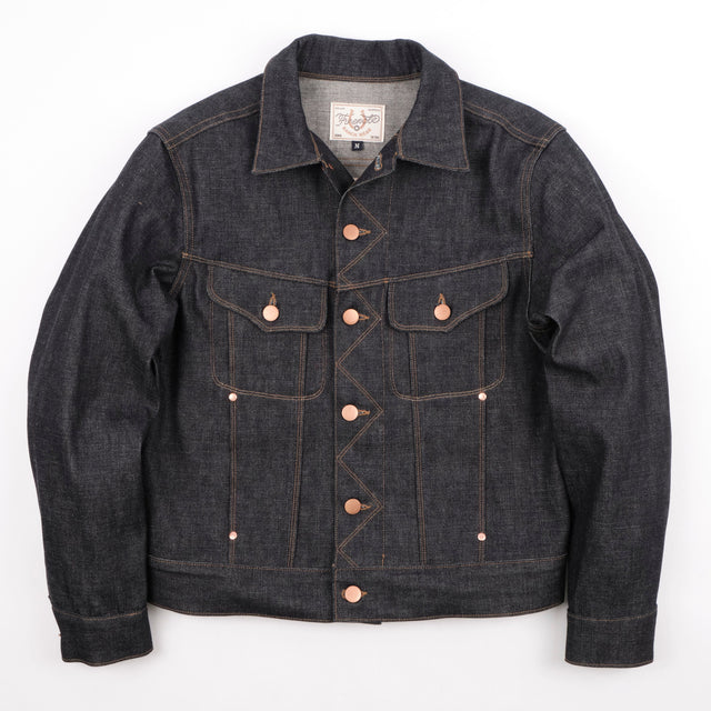 High Low Denim Jacket Broken Twill