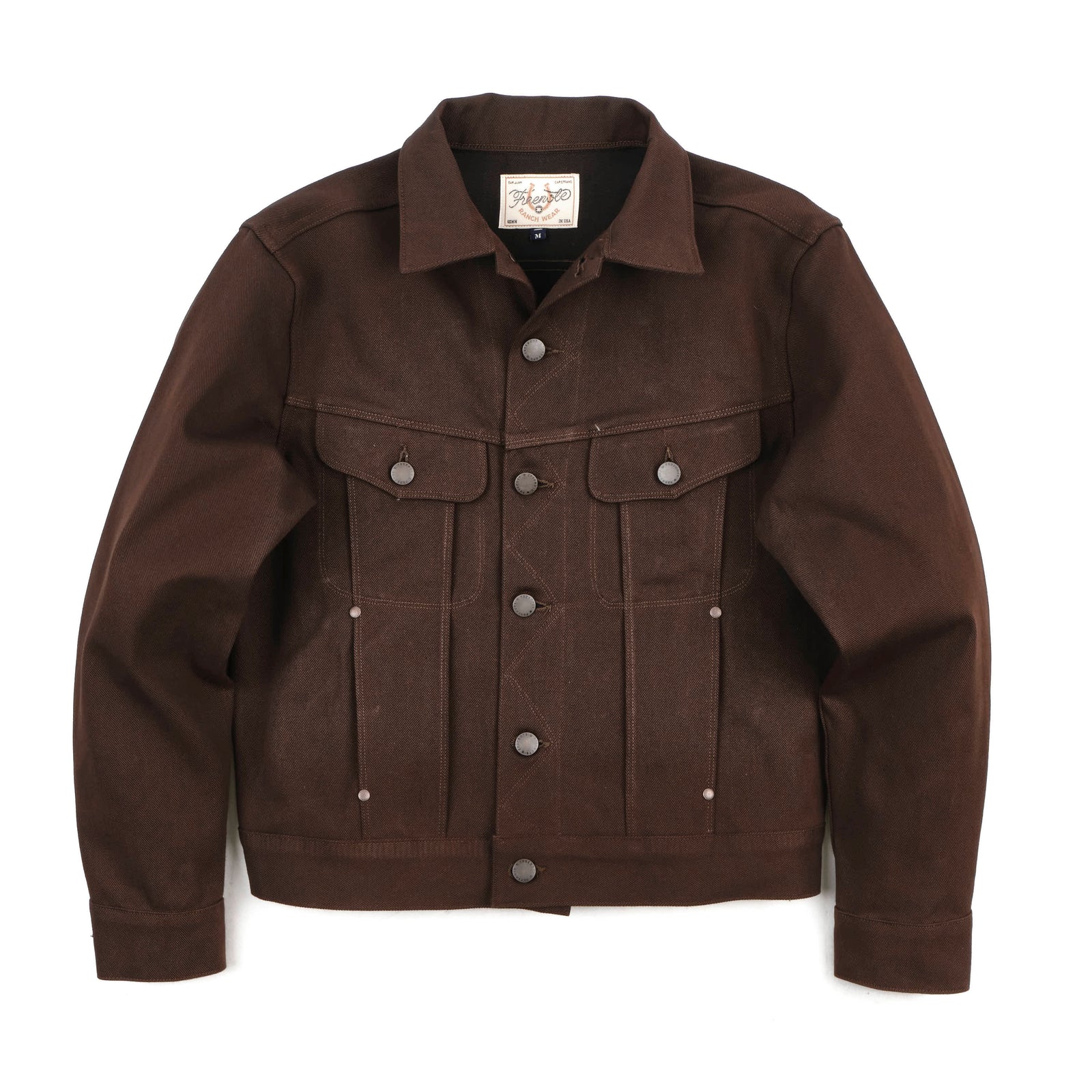 High Low 15 Ounce Dark Brown Denim Jacket