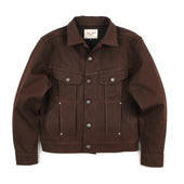 High Low 15 Ounce Dark Brown Denim Jacket