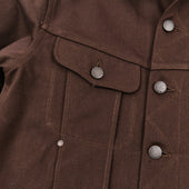High Low 15 Ounce Dark Brown Denim Jacket