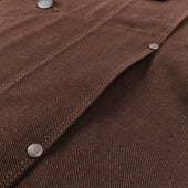 High Low 15 Ounce Dark Brown Denim Jacket