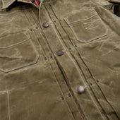 Riders Jacket Waxed Canvas Tobacco Red Interior