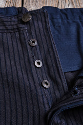 Western Pant Indigo Herringbone Dobby