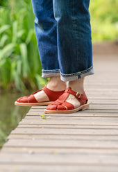 FRENCH MILITARY SANDALS RED