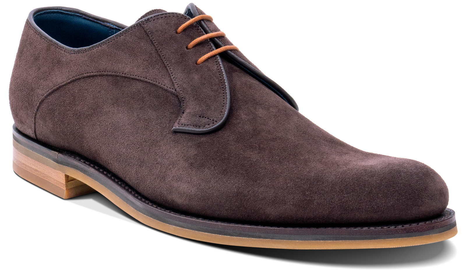 Derby Bitta Choc Suede