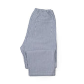 Drawstring Trousers In Stripe Cotton And Linen Seersucker
