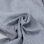 Drawstring Trousers In Stripe Cotton And Linen Seersucker