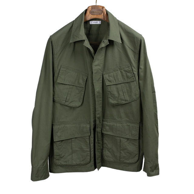 Jungle jacket in olive green cotton ripstop