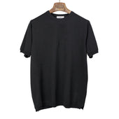 Knit t-shirt in black cotton