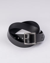 OGL Vintage Buckle Leather Belt - Black