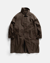 FULL RAGLAN BAL COAT - MIRKWOOD BROWN WATER-REPELLENT BEESWAX COATED COTTON / NYLON