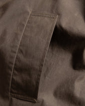 FULL RAGLAN BAL COAT - MIRKWOOD BROWN WATER-REPELLENT BEESWAX COATED COTTON / NYLON