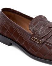 Mocassin Tresse Croco