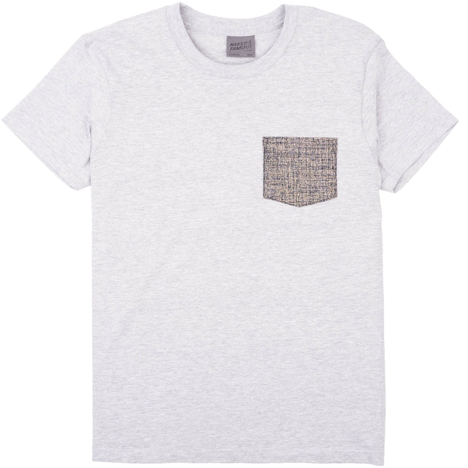 Pocket Tee Heather Grey Kimono Scramble