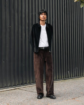 Wide Trouser Dark Brown Italian 8 Wale Corduroy