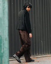 Wide Trouser Dark Brown Italian 8 Wale Corduroy