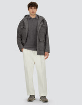 Herringbone R Wool Long Parka
