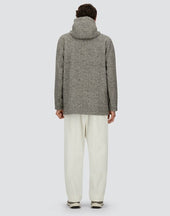 Herringbone R Wool Long Parka