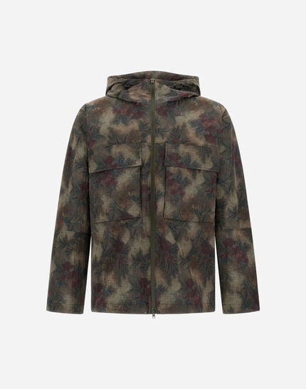 Parka In Tropical Pattern Ripstop