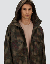 Parka In Tropical Pattern Ripstop