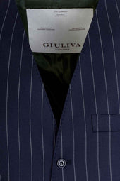 Giano Waistcoat In Wool Pinstripe