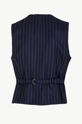 Giano Waistcoat In Wool Pinstripe