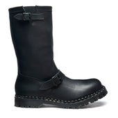 Black Greasy Steel Toe Capped Biker Boot