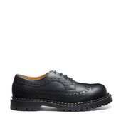 Black Greasy 4 Eye Steel Toe American Derby Brogue Shoe