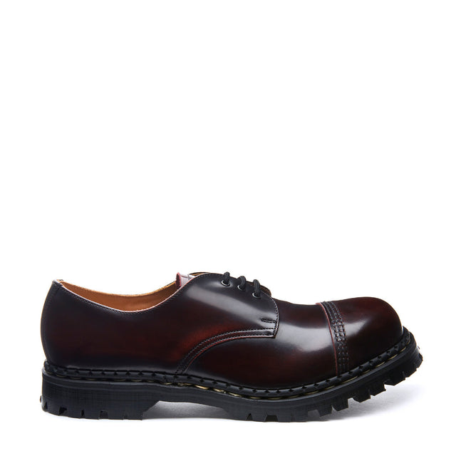 Burgundy Rub-Off Steel Toe Capped Gibson Shoe