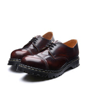 Burgundy Rub-Off Steel Toe Capped Gibson Shoe