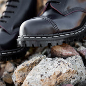 Burgundy Rub-Off 6 Eye Steel Toe Capped Derby Boot