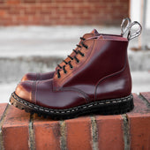 Oxblood Hi-Shine 6 Eye Steel Toe Capped Derby Boot