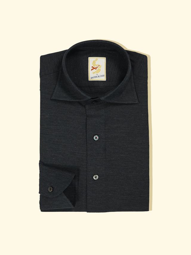 Faux Black Cotton/Cashmere Shirt — The Anthology