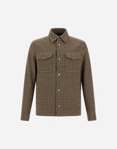 Wool Cotton Pied De Poule Shacket