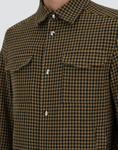 Wool Cotton Pied De Poule Shacket
