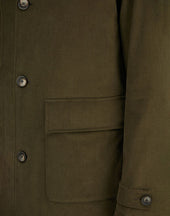 Stretch Cotton Velvet And Monogram Shacket