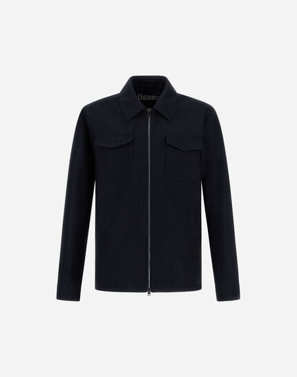 Shacket In 3 Layers Denim Effect